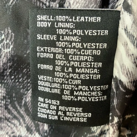 Guess Black Leather Motorcycle Jacket - Picture 8 of 10